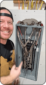 Hunter Franssen holding the Wire Waffle